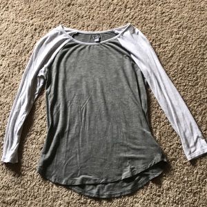 Long sleeve baseball style t-shirt